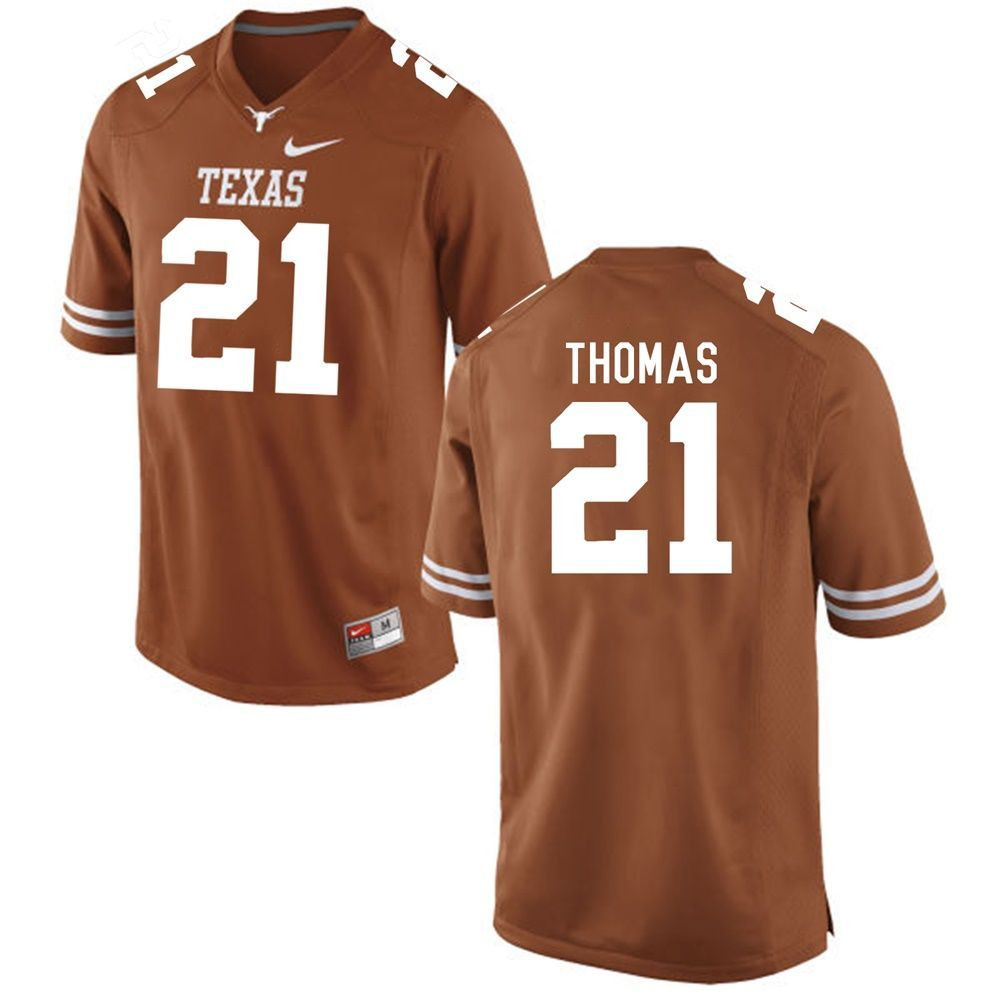 Texas Longhorns Brunt Orange Duke Thomas Football Jersey
