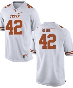 Texas Longhorns White Caleb Bluiett Football Jersey