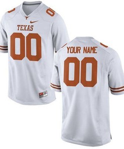 Texas Longhorns White Customized Football Jersey