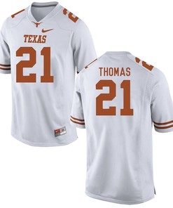 Texas Longhorns White Duke Thomas Football Jersey