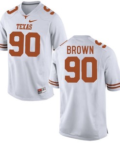 Texas Longhorns White Malcom Brown Football Jersey