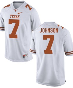 Texas Longhorns White Marcus Johnson Football Jersey