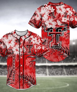 Texas Tech Red Raiders NCAA Baseball Jersey Shirt Flower
