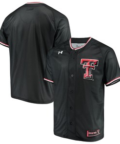 Texas Tech Red Raiders Under Armour Performance Replica Baseball Jersey Black Ncaa