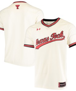 Texas Tech Red Raiders Under Armour Throwback Replica Baseball Jersey - Cream Ncaa