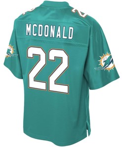 T.j. Mcdonald Miami Dolphins Nfl Pro Line Youth Team Color Player Jersey - Aqua