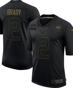 Tom Brady Tampa Bay Buccaneers 2020 Salute To Service Limited Jersey - Black