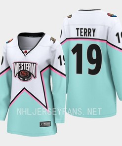 Troy Terry 19 Anaheim Ducks 2023 All-Star Game Jersey White Equipment
