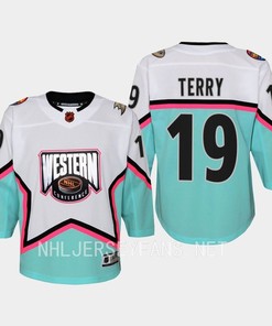Troy Terry 19 Anaheim Ducks 2023 All-Star Game Jersey White Equipment