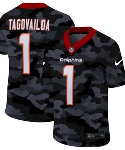 Tua Tagovailoa #1 Nfl 2020 Camo Black Jersey