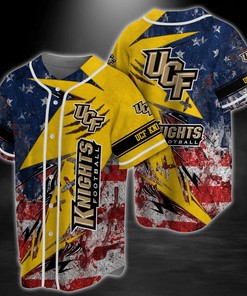 UCF Knights NCAA Baseball Jersey Shirt US Flag