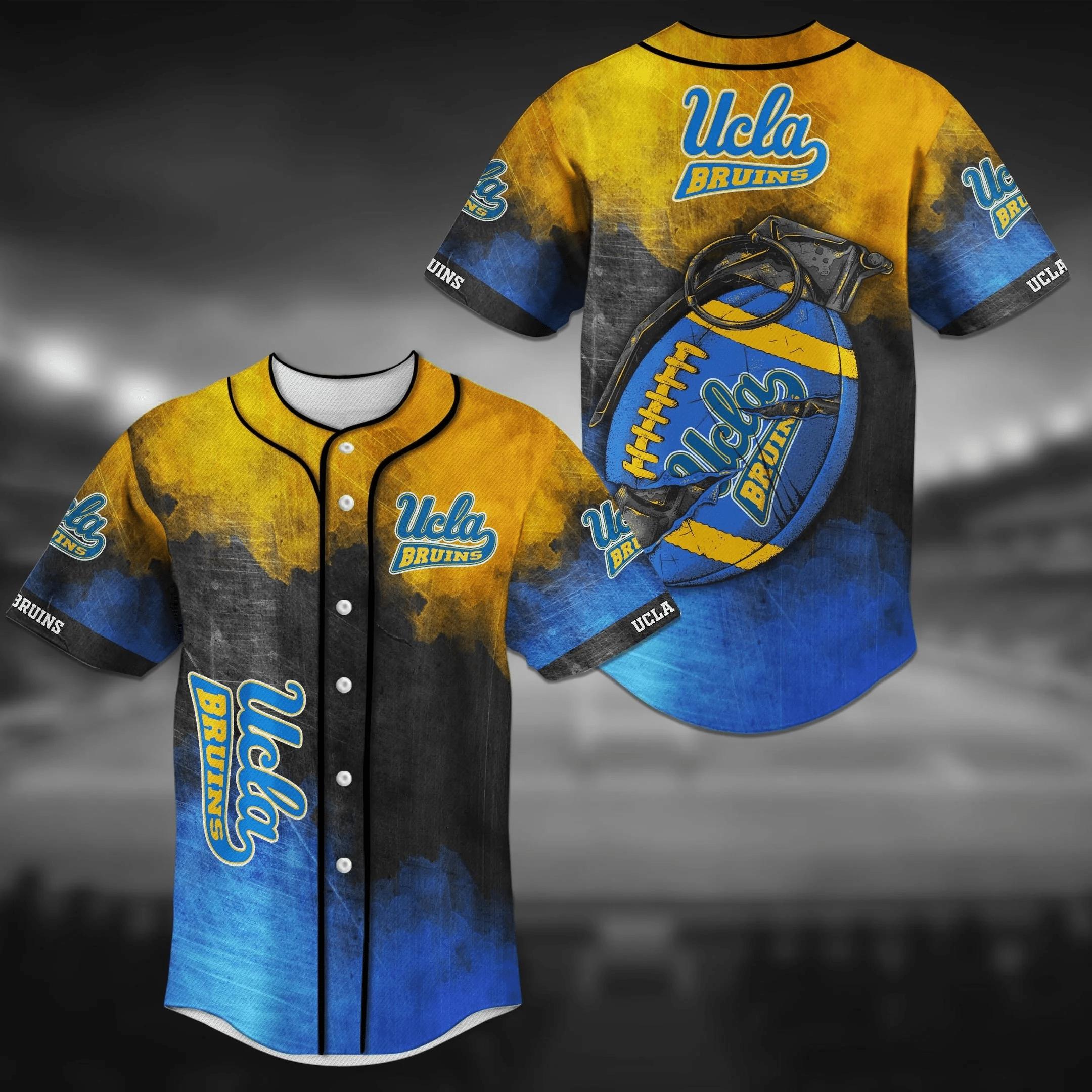 UCLA Bruins NCAA Baseball Jersey Shirt Grenade
