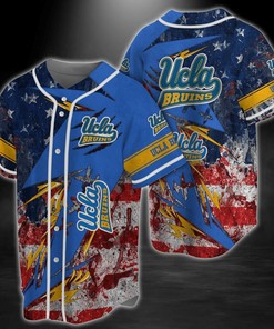 UCLA Bruins NCAA Baseball Jersey Shirt US Flag