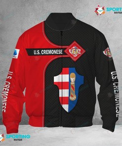 US Cremonese Black Red Bomber Jacket