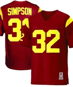 USC Trojans #32 O.J. Simpson Red Football Jersey