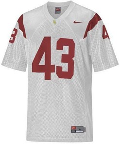 USC Trojans #43 Troy Polamalu White Football Jersey