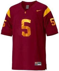 USC Trojans #5 Reggie Bush Red Football Jersey