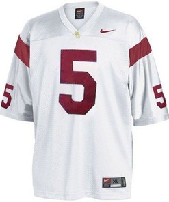 USC Trojans #5 Reggie Bush White Football Jersey