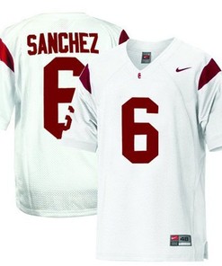 USC Trojans #6 Mark Sanchez White Football Jersey