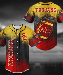 USC Trojans NCAA Baseball Jersey Shirt Grenade
