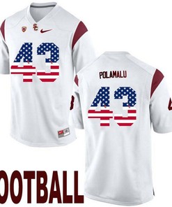 USC Trojans White Troy Polamalu NCAA Football Limited Jersey