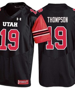 Utah Utes Black Bryan Thompson College Football Jersey