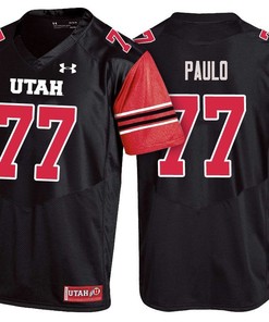 Utah Utes Black Darrin Paulo College Football Jersey