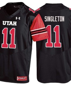 Utah Utes Black Raelon Singleton College Football Jersey
