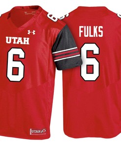Utah Utes Red Kyle Fulks College Football Jersey