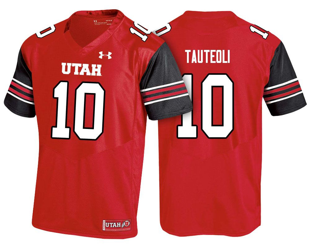 Utah Utes Red Sunia Tauteoli College Football Jersey