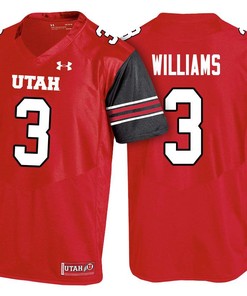 Utah Utes Red Troy Williams College Football Jersey