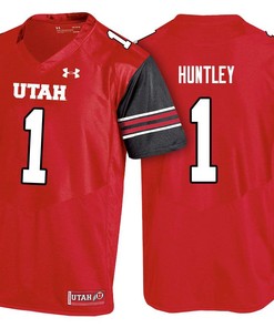 Utah Utes Red Tyler Huntley College Football Jersey