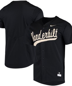 Vanderbilt Commodores Vapor Untouchable Elite Replica Full-button Baseball Jersey - Black Ncaa