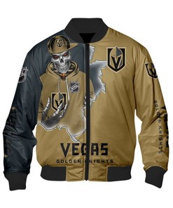 Vegas Golden Knights Varsity Jacket Skull