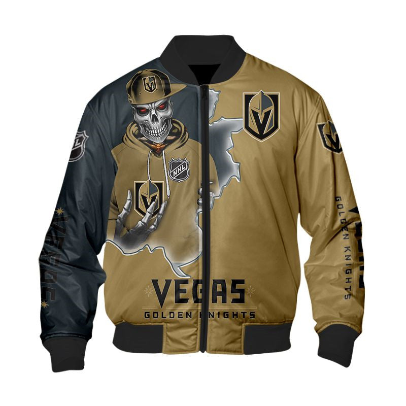 Vegas Golden Knights Varsity Jacket Skull