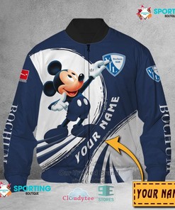 VfL Bochum 1848 Custom Name Mickey Mouse Bomber Jacket