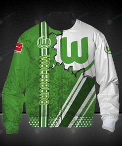 VfL Wolfsburg Green White Bomber Jacket