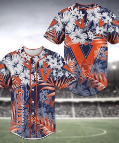 Virginia Cavaliers NCAA Baseball Jersey Shirt Flower