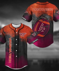 Virginia Tech Hokies NCAA Baseball Jersey Shirt Grenade