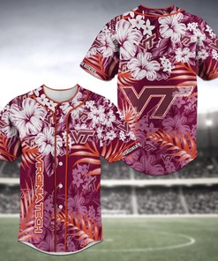 Virginia Tech Hokies NCAABaseball Jersey Shirt Flower