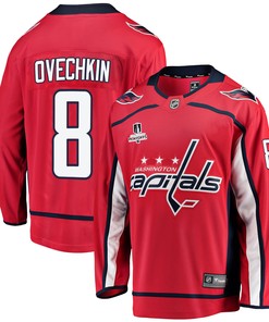 Washington Capitals Alexander Ovechkin 8 Home 2022 Stanley Cup Playoffs Breakaway Men Jersey - Red