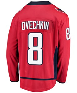 Washington Capitals Alexander Ovechkin 8 Home 2022 Stanley Cup Playoffs Breakaway Men Jersey - Red