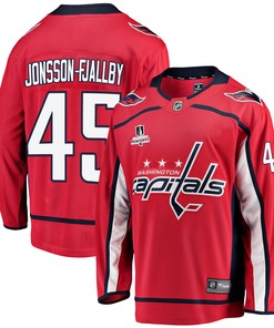 Washington Capitals Axel Jonsson-Fjallby 45 Home 2022 Stanley Cup Playoffs Breakaway Men Jersey - Red