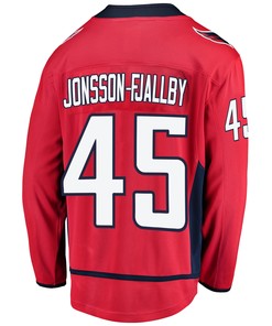 Washington Capitals Axel Jonsson-Fjallby 45 Home 2022 Stanley Cup Playoffs Breakaway Men Jersey - Red