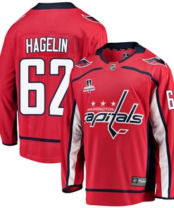 Washington Capitals Carl Hagelin 62 Home 2022 Stanley Cup Playoffs Breakaway Men Jersey - Red