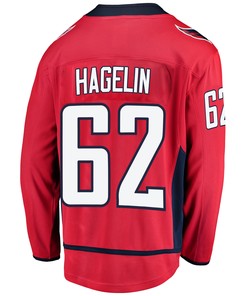 Washington Capitals Carl Hagelin 62 Home 2022 Stanley Cup Playoffs Breakaway Men Jersey - Red