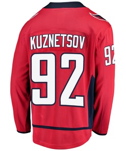 Washington Capitals Evgeny Kuznetsov 92 Home 2022 Stanley Cup Playoffs Breakaway Men Jersey - Red