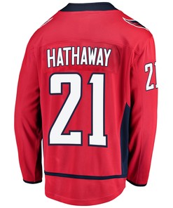 Washington Capitals Garnet Hathaway 21 Home 2022 Stanley Cup Playoffs Breakaway Men Jersey - Red