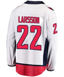 Washington Capitals Johan Larsson 22 Away 2022 Stanley Cup Playoffs Breakaway Men Jersey - White