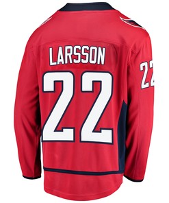 Washington Capitals Johan Larsson 22 Home 2022 Stanley Cup Playoffs Breakaway Men Jersey - Red